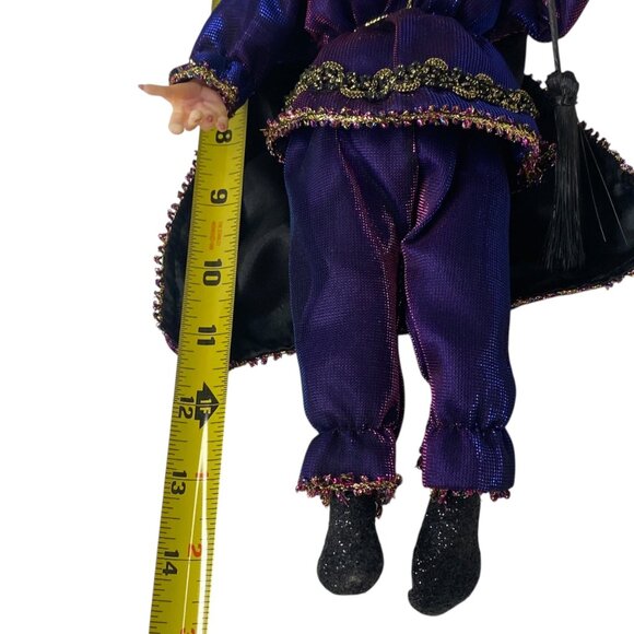 Vtg Kurt Adler Jacqueline Kent Purple Passion Witch Hanging Decor Halloween - Picture 9 of 11